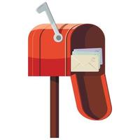 Mailbox icon, cartoon style vector