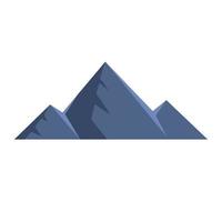 Mountain peak icon, flat style. vector