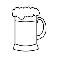 Mug of dark beer icon, outline style vector