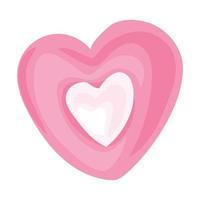 Candy heart icon, cartoon style vector