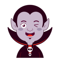 Dracula happy face cartoon cute png