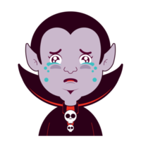 dracula pianto viso cartone animato carino png