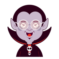 Dracula happy face cartoon cute png