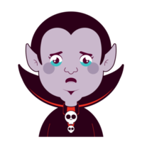 dracula huilen gezicht tekenfilm schattig png