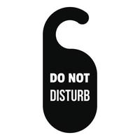 Do not disturb hotel tag icon, simple style vector