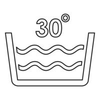 Wash cold water icon, outline style vector