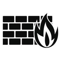 Firewall icon, simple style vector