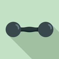 Round dumbell icon, flat style vector