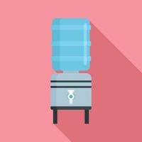 Water dispenser icon, flat style vector