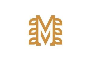 Letter M Monoline Logo vector