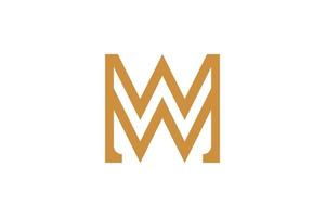 Letter M Monoline Logo vector