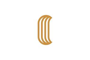 Abstract luxury monoline Letter O Logo vector