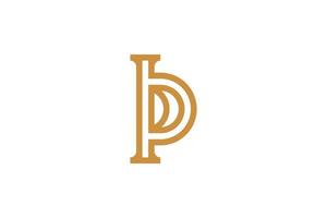 Initial P Monoline Logo Template vector