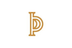 Initial P Monoline Logo Template vector