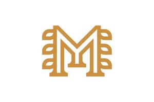 Letter M Monoline Logo vector