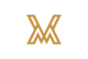 Letter M Monoline Logo vector