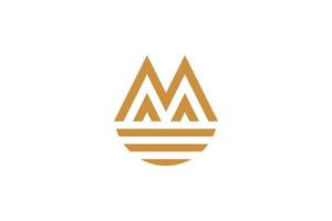 Letter M Monoline Logo vector