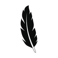 icono de pluma de pavo real, estilo simple vector