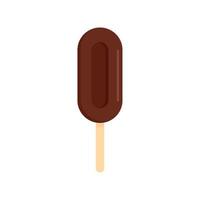 Coffee ice cream icon, flat style vector