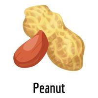 Peanut icon, cartoon style