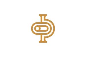 Initial P Monoline Logo Template vector