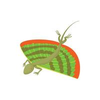 icono de lagarto, estilo de dibujos animados vector