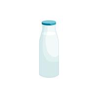 icono de botella de leche, estilo de dibujos animados vector