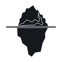 Iceberg icon, simple style vector