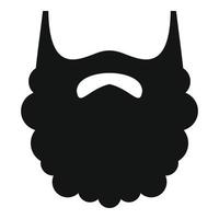 Fluffy beard icon, simple style. vector