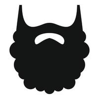 icono de barba esponjosa, estilo simple. vector