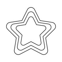 Star icon, outline style vector