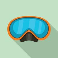 Diving mask icon, flat style vector