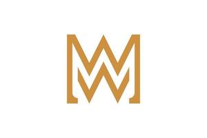 logotipo de la letra m monolínea vector