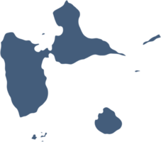 doodle freehand drawing of guadeloupe map. png