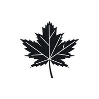 Maple leaf icon, simple style vector