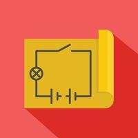 Circuit icon, flat style vector