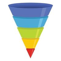 Marketing funnel icon, flat style vector