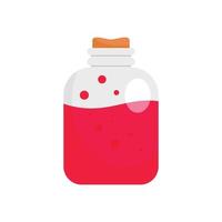 Red potion icon, flat style vector