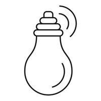 Intelligent bulb icon, outline style vector