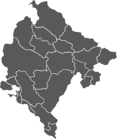 doodle freehand drawing of montenegro map. png