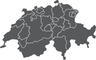 scarabocchio a mano libera disegno di Svizzera carta geografica. png