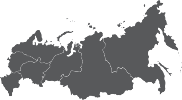 doodle desenho à mão livre do mapa da rússia. png