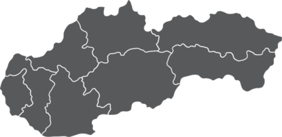 dibujo a mano alzada del mapa de Eslovaquia. png