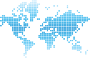 Blue square world map. png