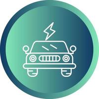 icono de vector de coche eléctrico