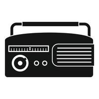 Retro radio icon, simple style vector
