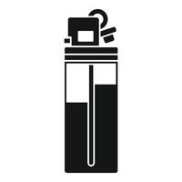 Plastic cigarette lighter icon, simple style vector