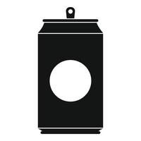 Soda icon, simple black style vector