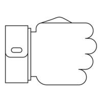 Fist icon, outline style. vector