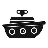 Ship toy icon, simple style vector